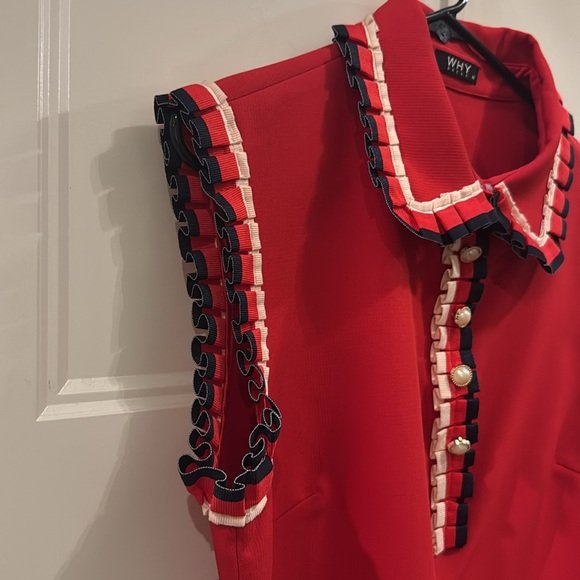 Vintage style red, white and blue dress ❤️🤍💙 - Picture 5 of 11